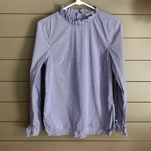 Dalia Blue and White Stripped Dress Shirt. Size S.